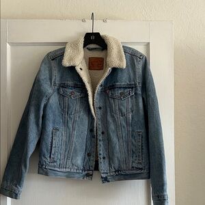 Levi's Light Blue Denim Jacket with Sherpa Lining